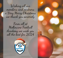 Happy Holidays from Melbourne Football Academy